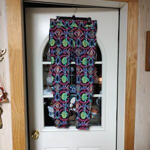 Fila Sport Running Black Multi-Colored Leggings Size Women's M